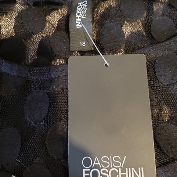 Sheer Polka Dot Overlay & Sweetheart Style Blouse - Picture 6 of 8